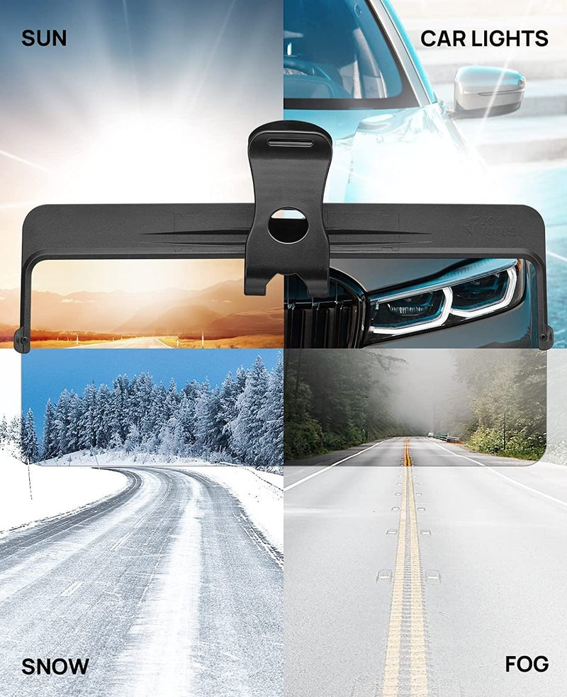 JOYTUTUS Sun Visor for Car  2 Pack Polarized Sun Visor Extender Universal Anti-Glare Easy to Install  UV400 Car Visor Extension Protect from Glare/UV Ray/Stray Light - Image 3